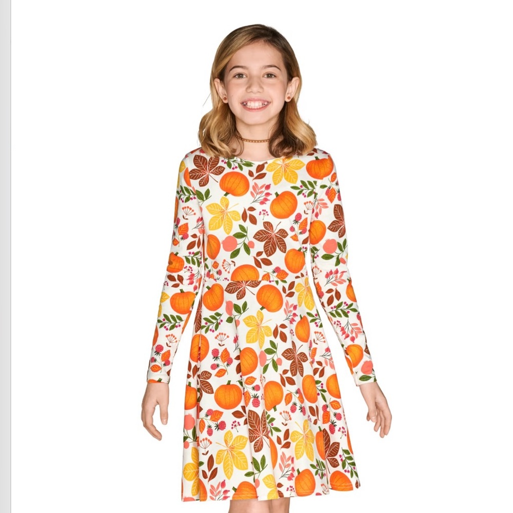 Girls Pumpkin Dress - size XS (4)